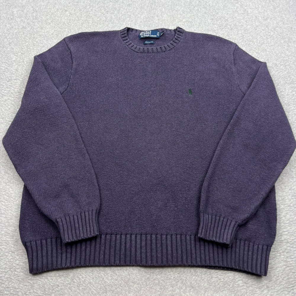 Polo Ralph Lauren Sweater Mens XXL Cotton Crew Embroidered Pony Knit Pullover